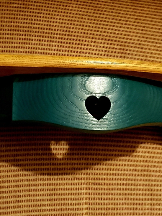 Vintage Other - Vintage Wooden Style Look Accent Plastic Shelf with Heart Cutout